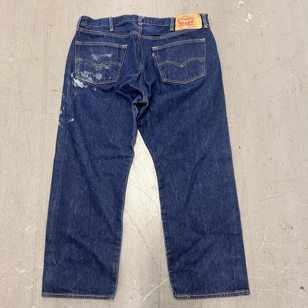 Levi's 501 Men's Jeans Medium Wash Blue Denim Levi Strauss‎ & Co Size 42x30